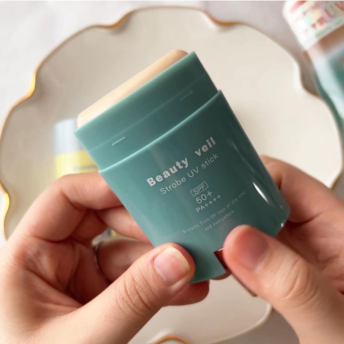 ストロボUVスティック/Beauty veil/日焼け止めスティックを使ったクチコミ（3枚目）