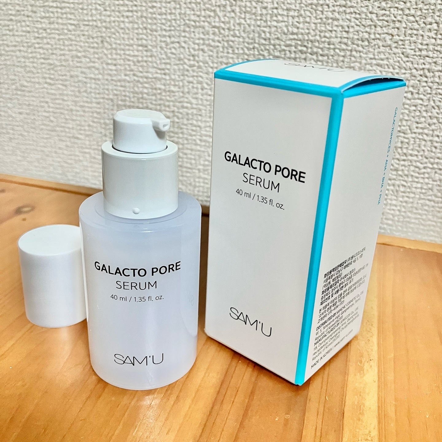 SAM'U
ガラクトポアセラム

＊＊＊

💡麹のパワー！ガラクトミセス
💡敏感肌の毛穴ケアに

40代になって、"毛穴"を気にしているのですが、個人的に毛穴ケアにピーリングはピリピリして使えないものもあったり。

