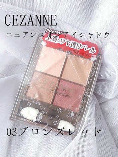 ニュアンスオンアイシャドウ 03 ブロンズレッド/CEZANNE/アイシャドウパレットを使ったクチコミ（1枚目）