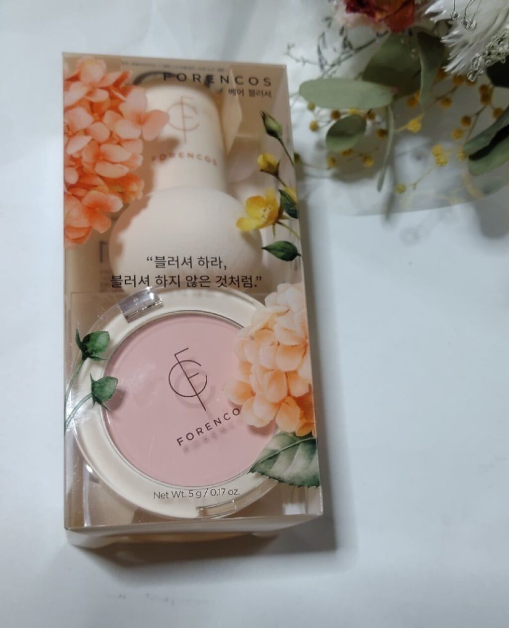 ベアブラッシャー パフ付き/フォレンコス/パウダーチークを使ったクチコミ（1枚目）