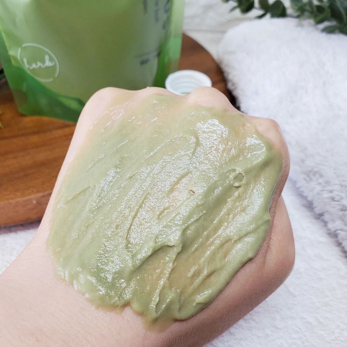 skinmarche WAOPLUS ハートリーフマグワートブースターマスク/ブレーンコスモス/洗い流すパック・マスクを使ったクチコミ(3枚目)