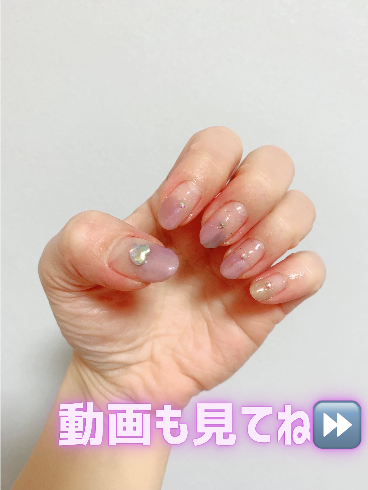 ジェルネイル GM124 ディアパープル/ジェルミーワン/ジェルネイルを使ったクチコミ（2枚目）