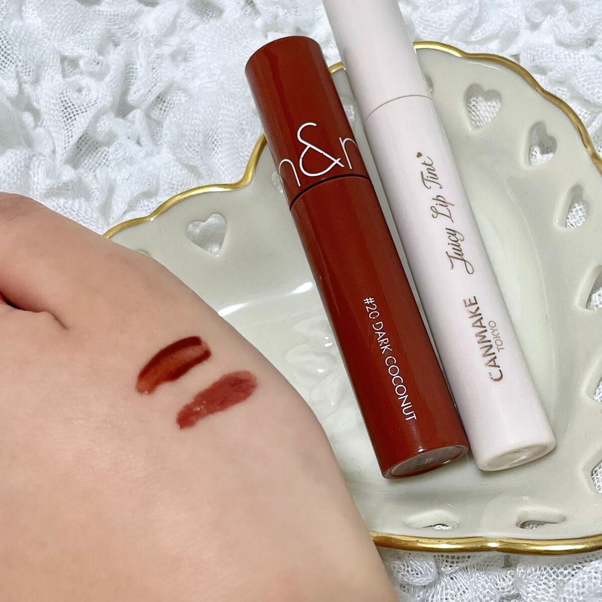 ジューシーラスティングティント/rom&nd/リップティントを使ったクチコミ(2枚目)