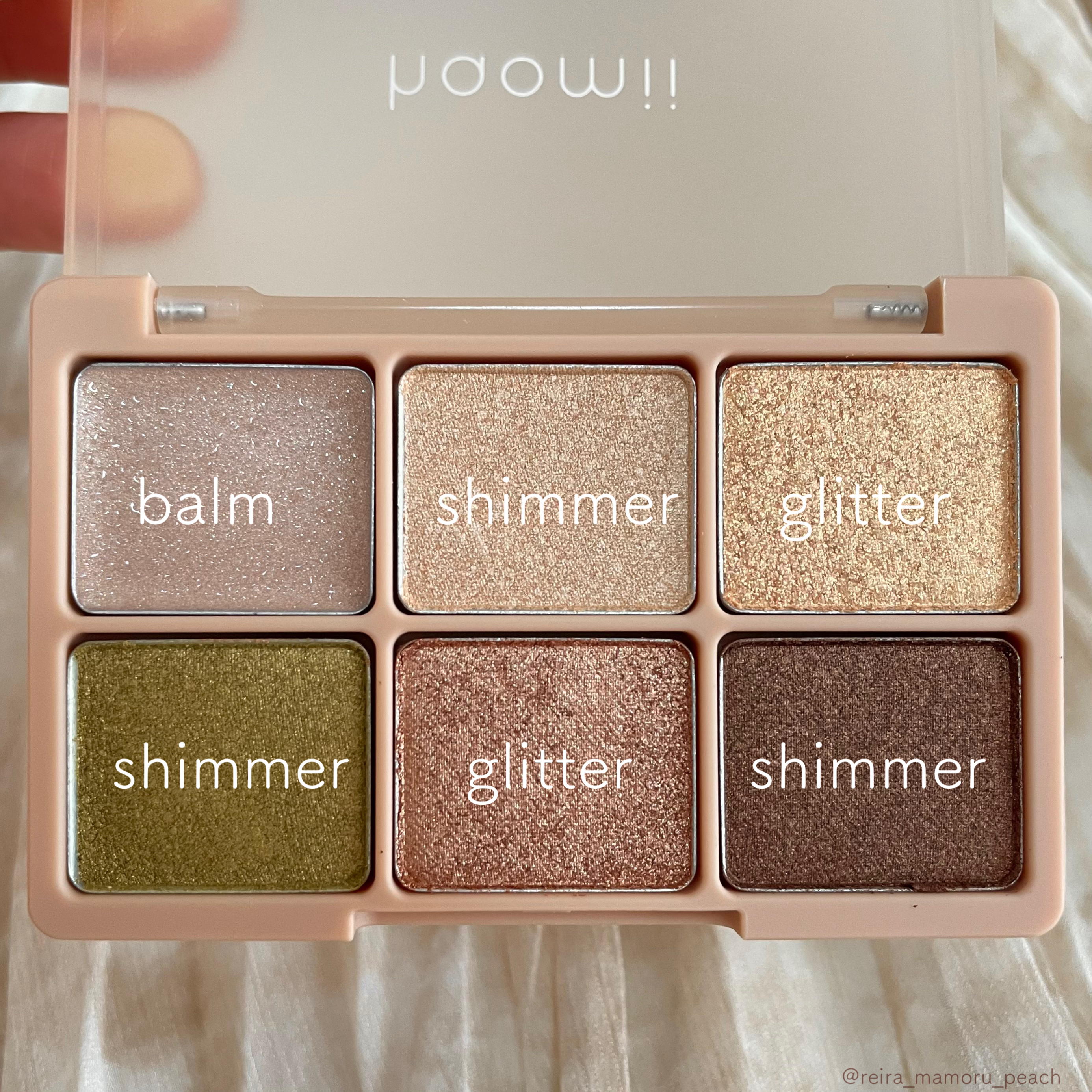 カクテルルーチェアイパレット 01 ナッツゴールド/haomii/マルチパレットを使ったクチコミ（3枚目）