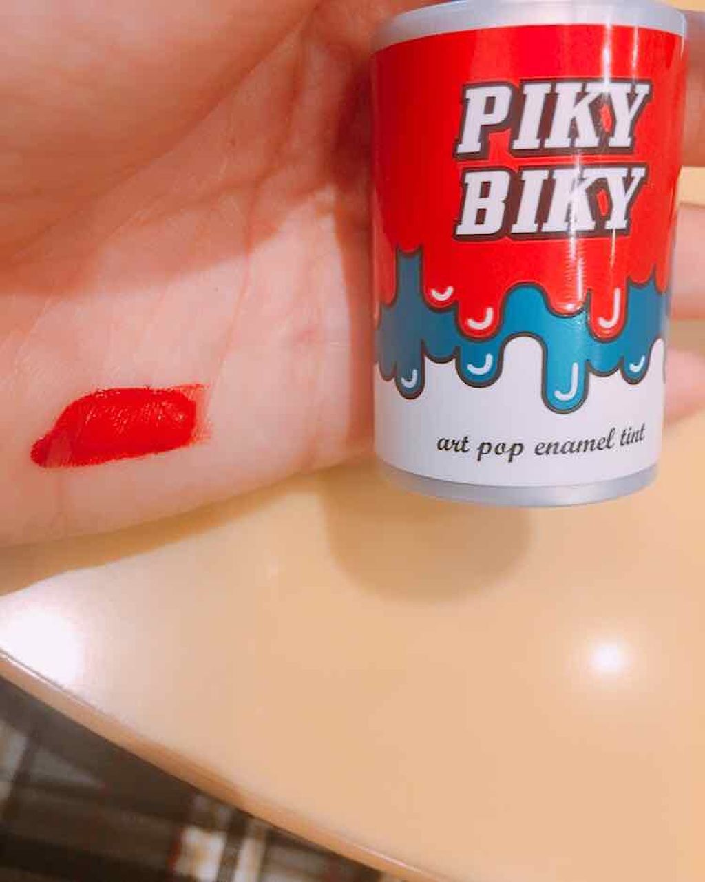 ピキビキ アートポップ エナメル ティント/TONYMOLY/リップティントを使ったクチコミ（1枚目）