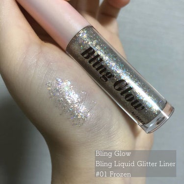BLING GLOW ブリンリキッドグリッターライナーのクチコミ「Bling Glow
Bling Liquid  Glitter Liner
#01 Froz.....」（1枚目）