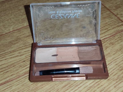 ノーズ&アイブロウパウダー/CEZANNE/パウダーアイブロウを使ったクチコミ(3枚目)