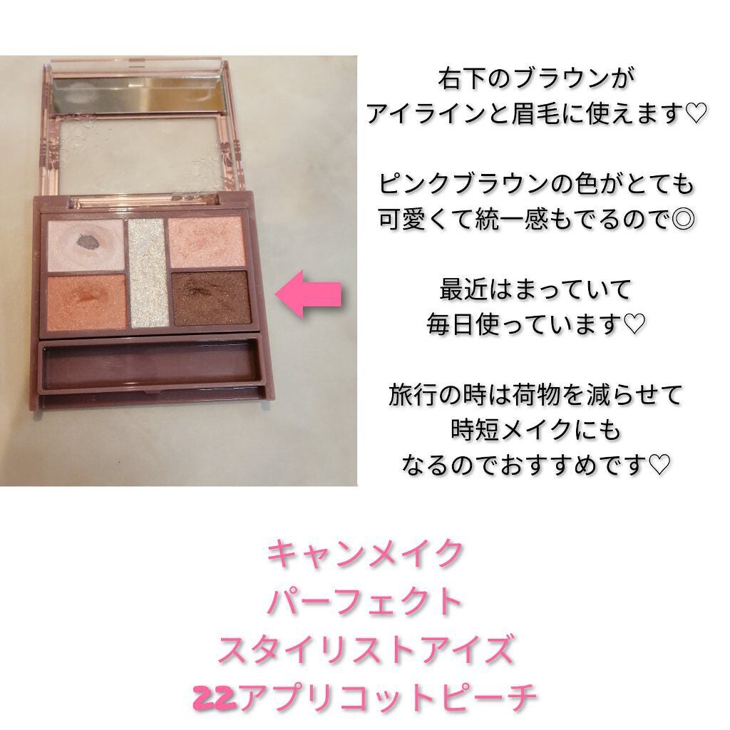 パーフェクトスタイリストアイズ/キャンメイク/アイシャドウパレットを使ったクチコミ(2枚目)