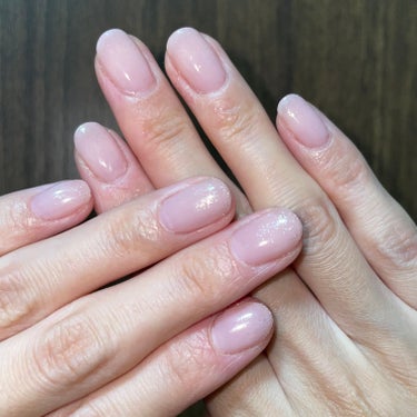 マオネイル マオジェルのクチコミ「
ラメチラオフィスネイル💅🏻💎


maogel 209×102


優しい青みピンクに先端ラ.....」（1枚目）