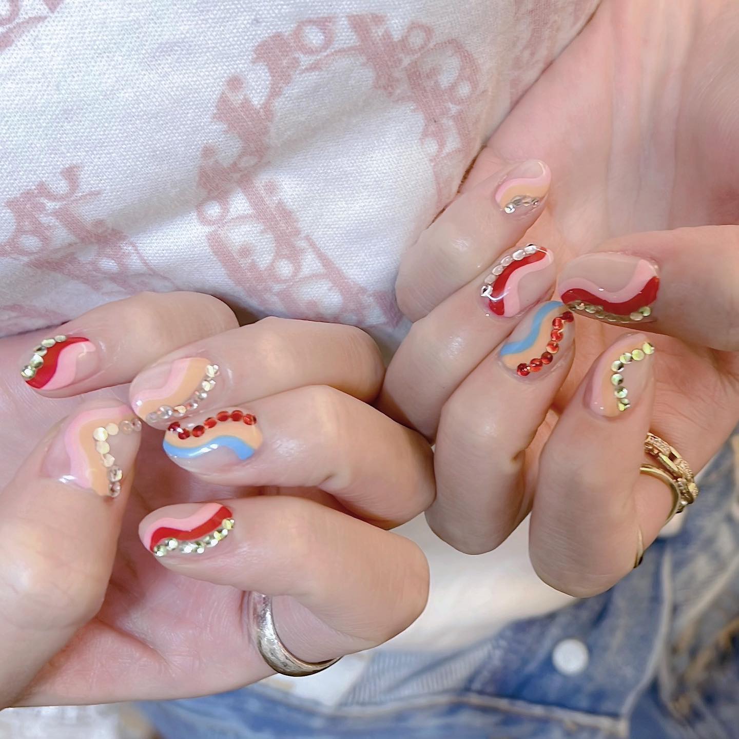 #ネイル,#うねうねネイルのネイルデザイン