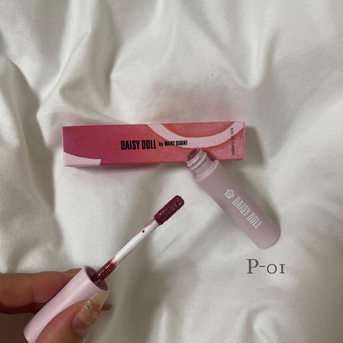 ウォータリー リップ ティント P-01 スイートモーブ/DAISY DOLL by MARY QUANT/リップティントを使ったクチコミ（2枚目）