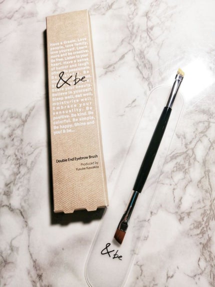 ダブルエンドアイブロウブラシ熊野筆/&be/メイクブラシを使ったクチコミ(1枚目)
