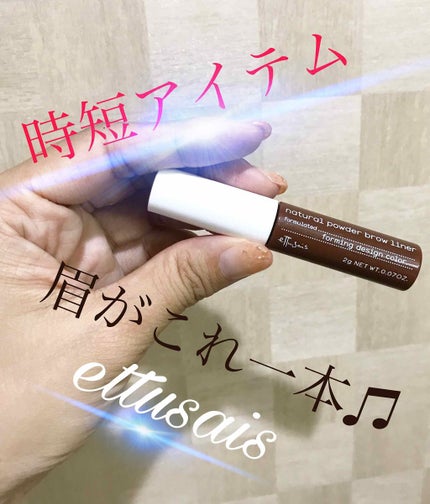 チップオン アイブロー/ettusais/パウダーアイブロウを使ったクチコミ(1枚目)