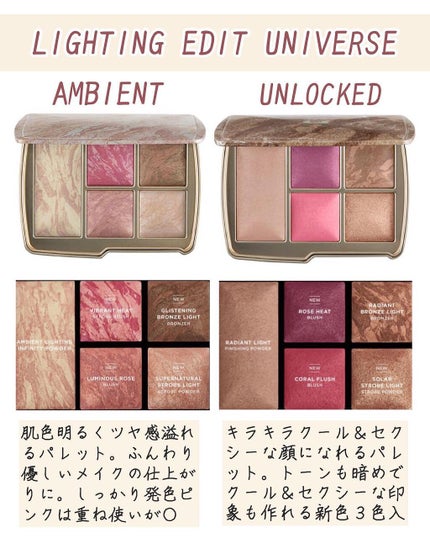 Ambient® Lighting Edit Face Palette - Universe/HOURGLASS/パウダーチークを使ったクチコミ(3枚目)