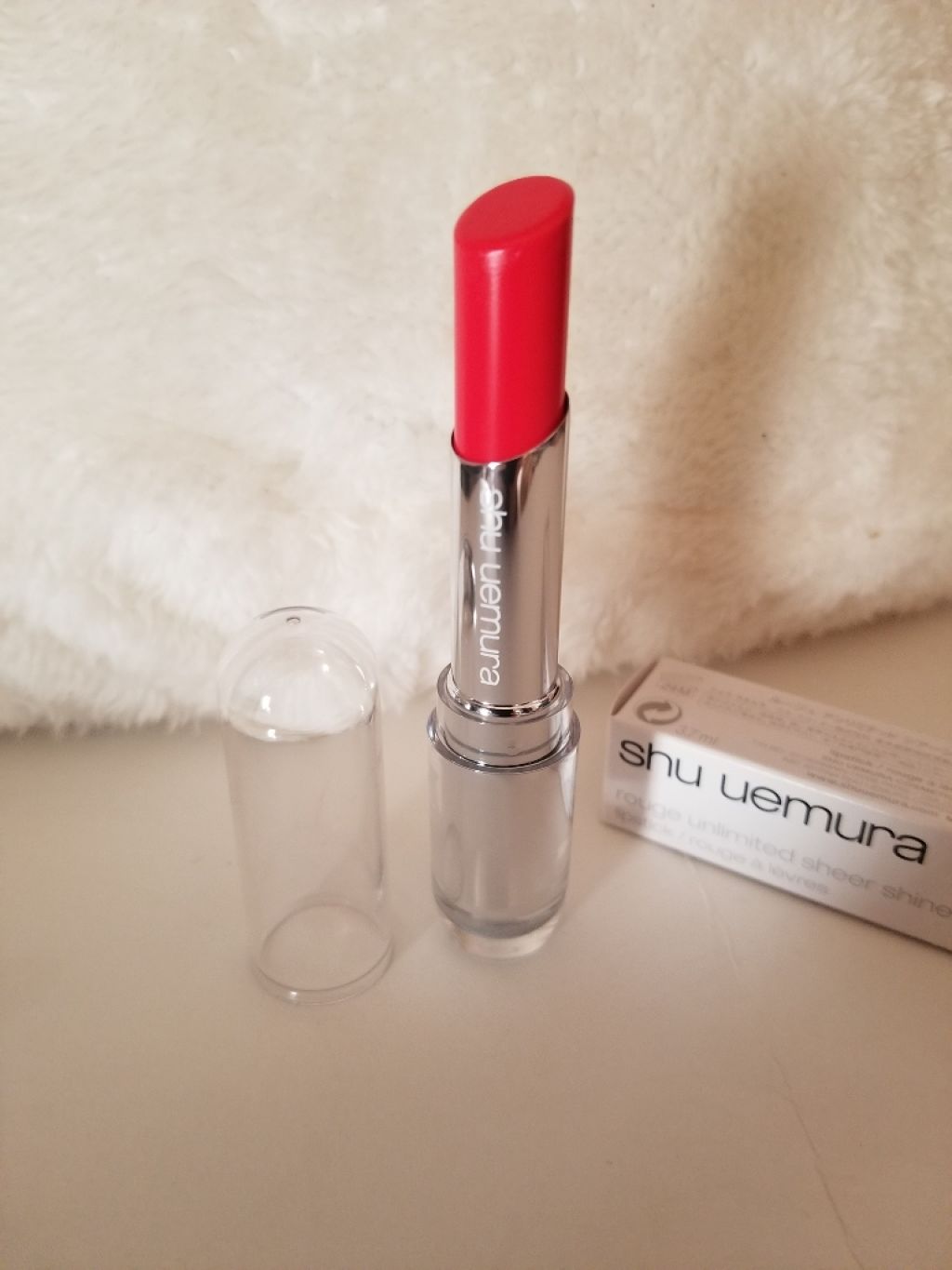 ルージュ アンリミテッド シアーシャイン/shu uemura/口紅を使ったクチコミ(1枚目)