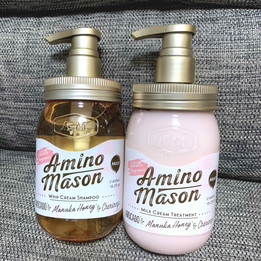 モイスト シャンプー&トリートメント サクラ限定キット2019/アミノメイソン/シャンプー・コンディショナーを使ったクチコミ(1枚目)