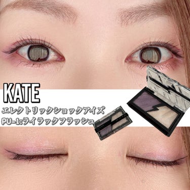 エレクトリックショックアイズ  PU-1 ライラックフラッシュ/KATE/パウダーアイシャドウを使ったクチコミ（1枚目）