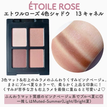 エトワルローズ 4色アイシャドウ/Étoile Rose/アイシャドウパレットを使ったクチコミ(4枚目)