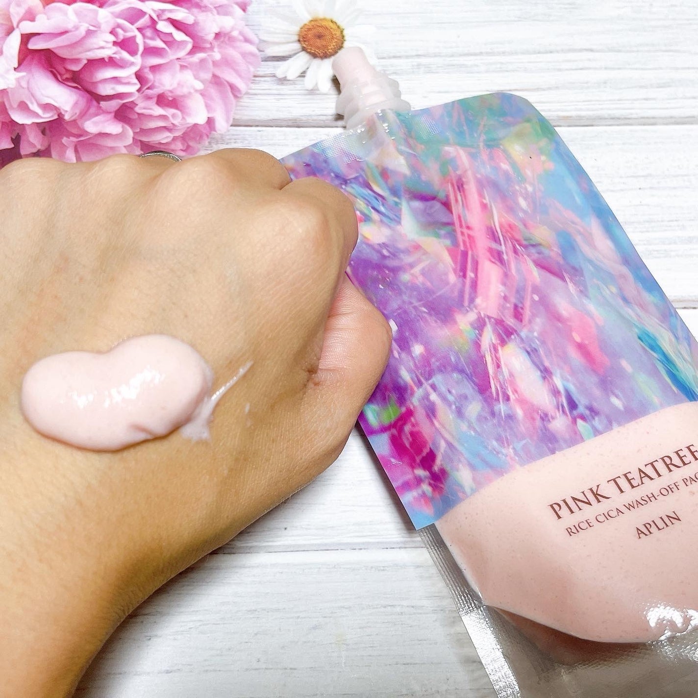 ピンクティーツリーライスシカウォッシュオフパック/APLIN/洗い流すパック・マスクを使ったクチコミ(2枚目)