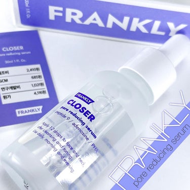 FRANKLY クローザーセラム

9種のペプチドとアデノシンで
毛穴からシワまでケア

重すぎず、程よいとろみのあるテクスチャー🫶⸒⸒
肌に浸透しやすく、もっちりしっとり肌に。
フランクリーは安全で健