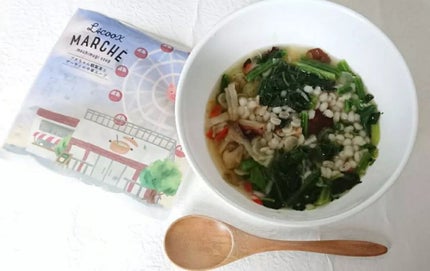 もち麦スープ/ラコックマルシェ/低糖質食品を使ったクチコミ(5枚目)