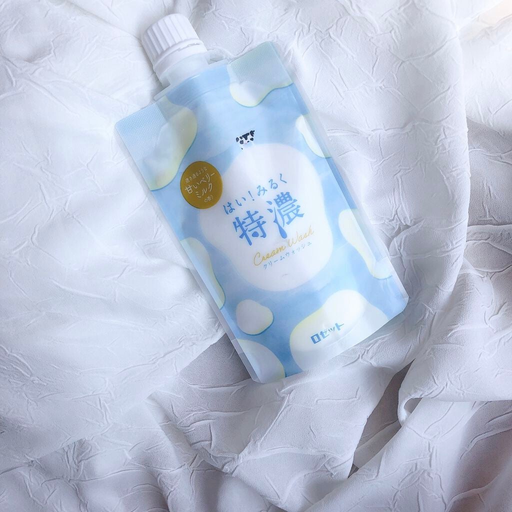 はい!みるく特濃 クリームウォッシュ/ロゼット/洗顔フォームを使ったクチコミ(1枚目)