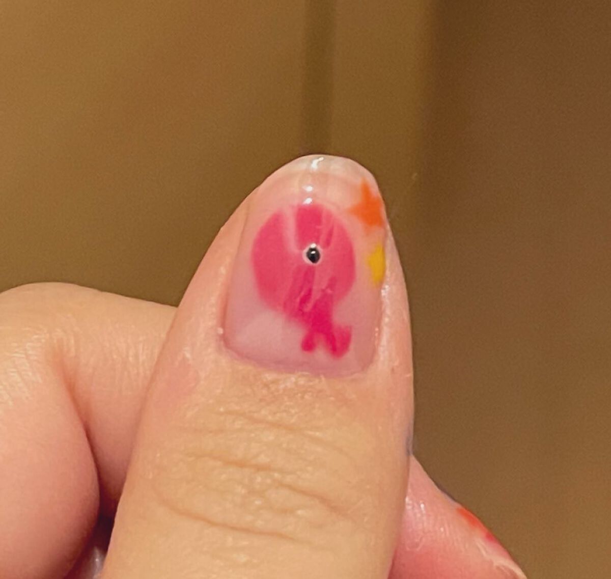 シソおむすび on LIPS 「100円ショップのジェルネイル三原色+白+黒ベースコート+トッ..」(1枚目)