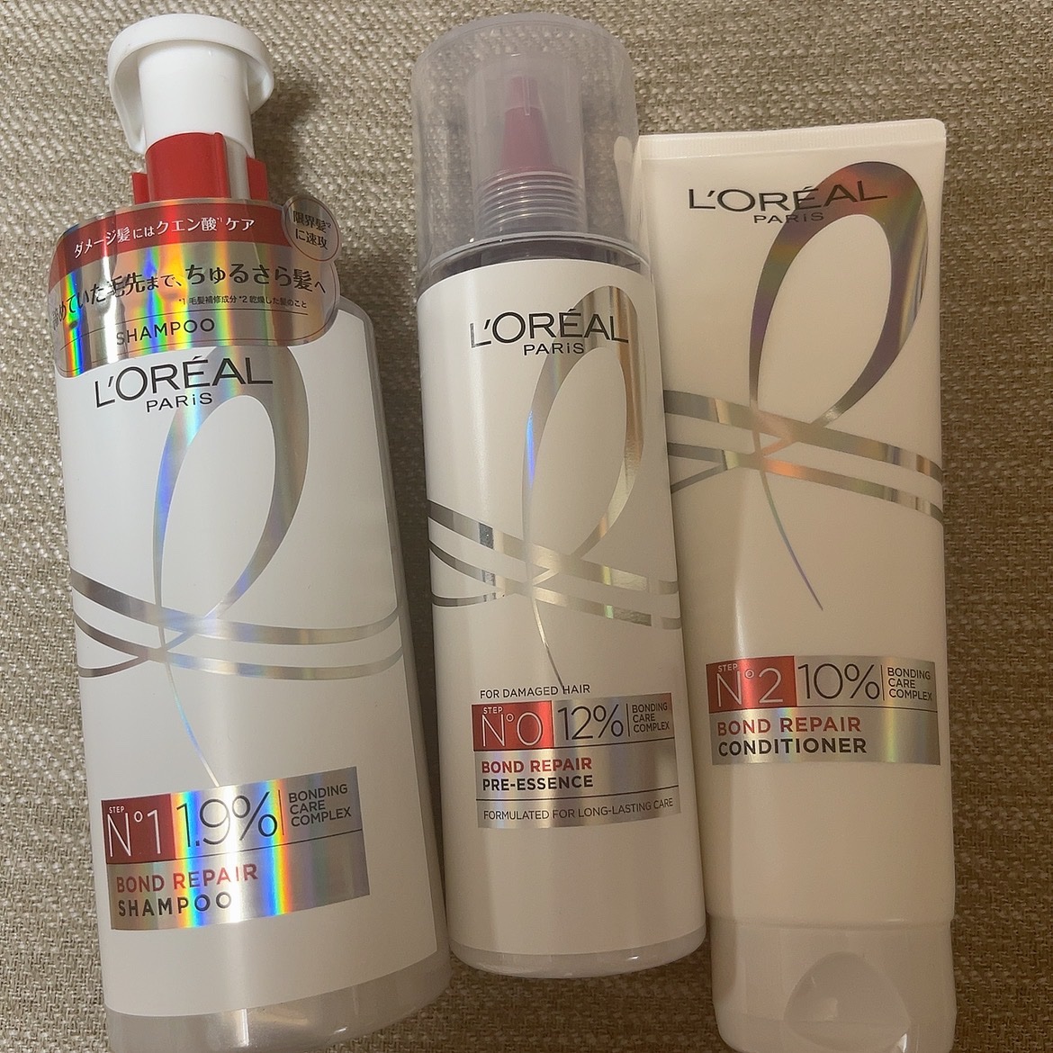 ロレアル パリ ボンド リペア シャンプー／コンディショナー/ロレアル パリ/市販シャンプーを使ったクチコミ（1枚目）