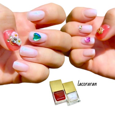 lacoraran ラコララン ネイルポリッシュのクチコミ「ムラなく塗れるシアーカラーな2本💅

lacoraran
ラコララン ネイルポリッシュ

サラ.....」（1枚目）