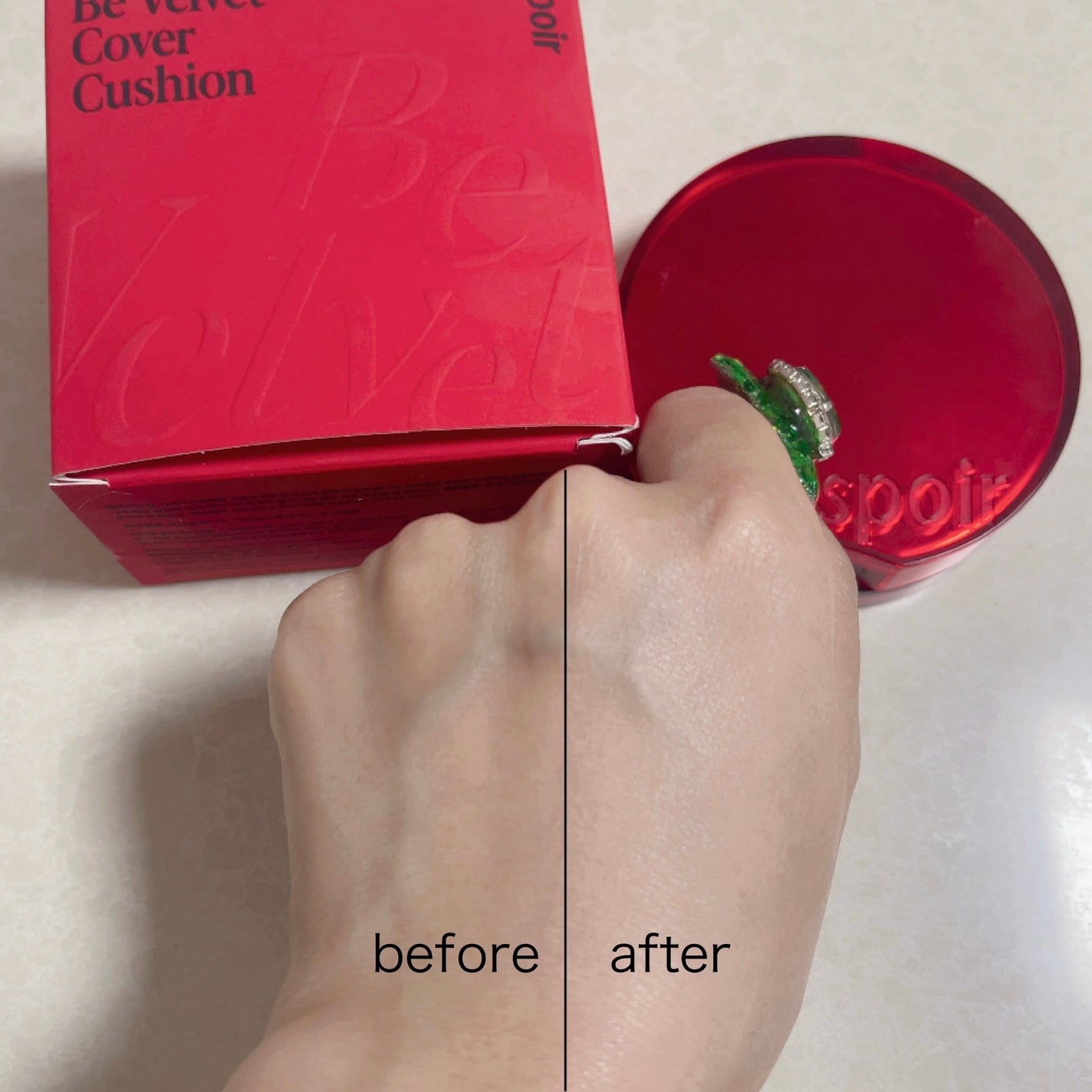 ビーベルベット カバークッション/espoir/クッションファンデーションを使ったクチコミ(2枚目)
