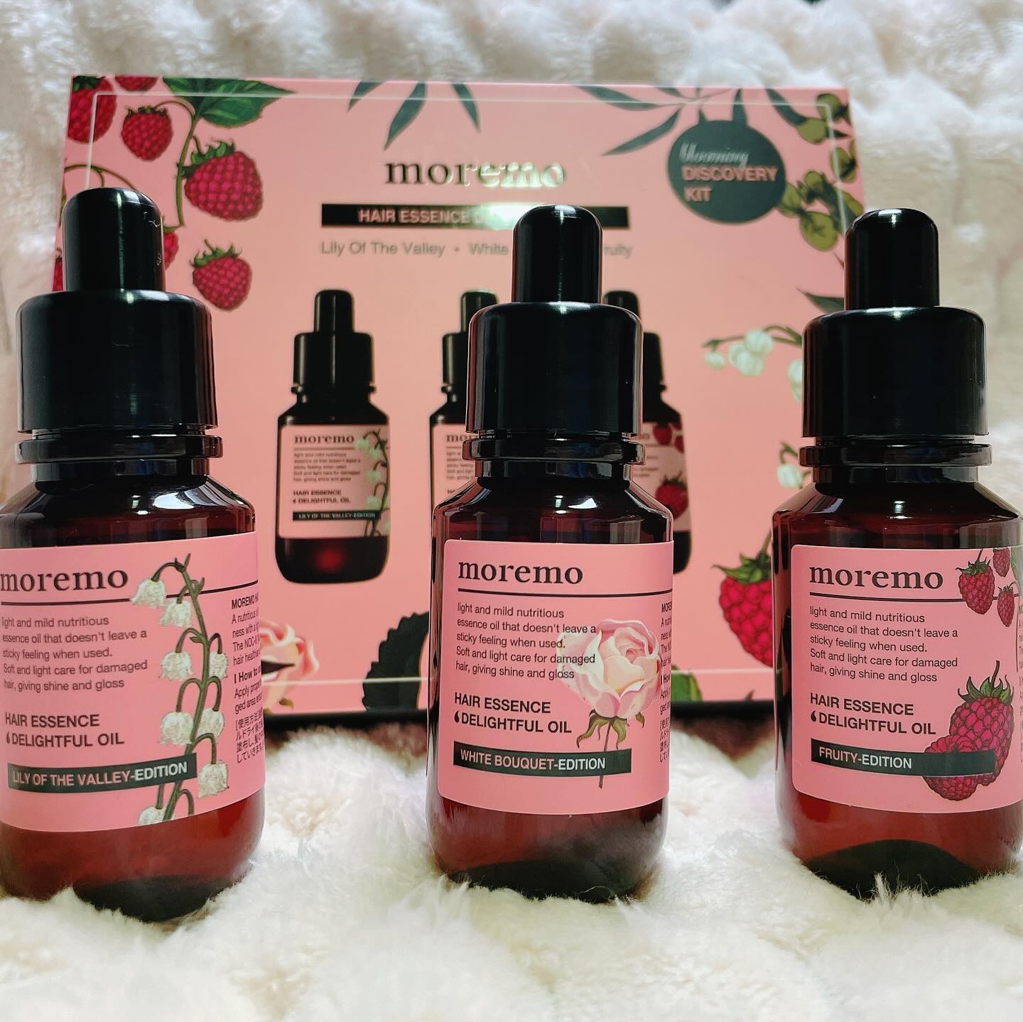 ディライトフルオイル ブルーミング ディスカバリーキット/moremo/ヘアオイルを使ったクチコミ（1枚目）