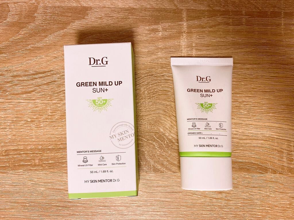 グリーンマイルドアップサンプラス/Dr.G/日焼け止めクリームを使ったクチコミ(1枚目)