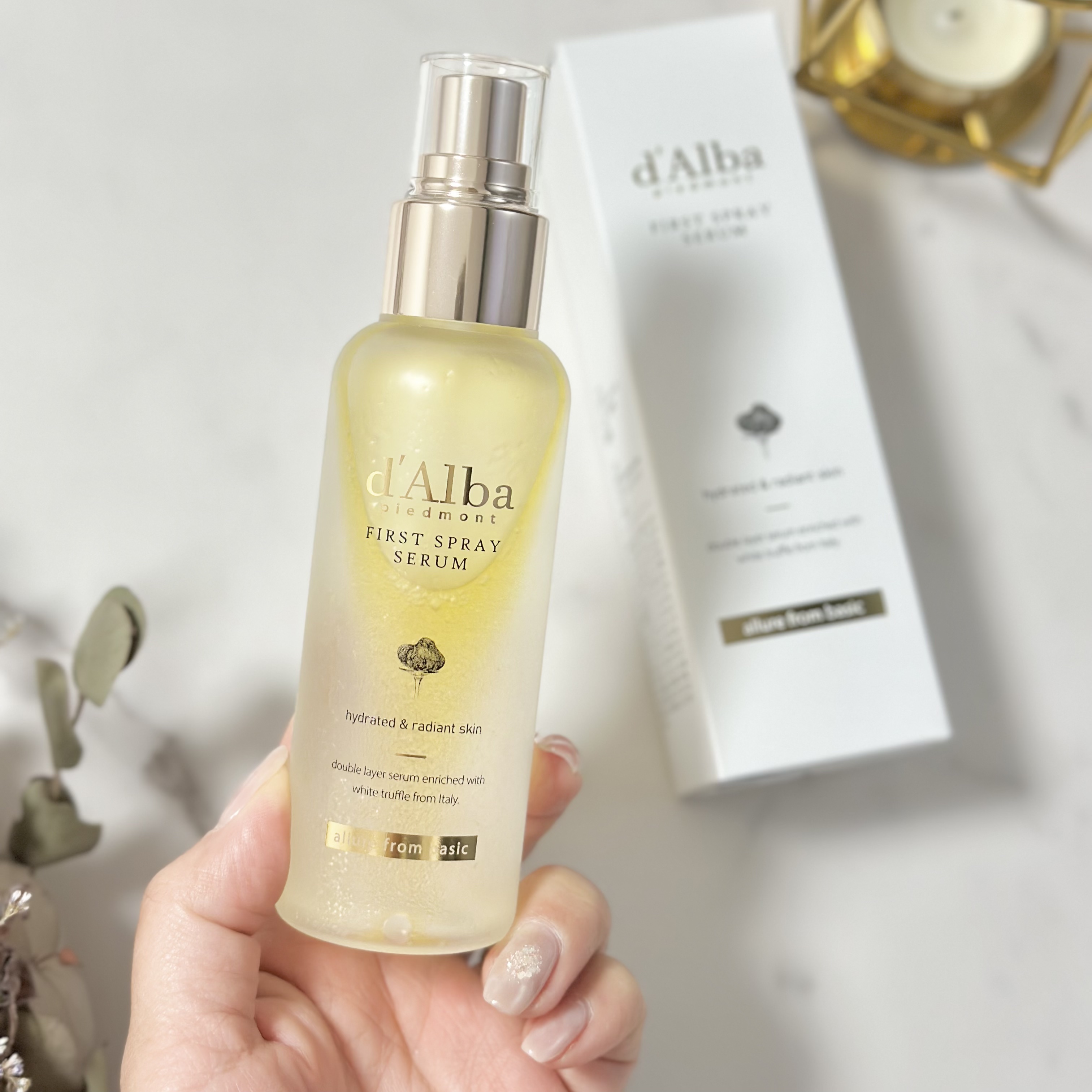 ダルバ ホワイトトリュフファーストスプレーセラム/ダルバ/ミスト状化粧水を使ったクチコミ（3枚目）