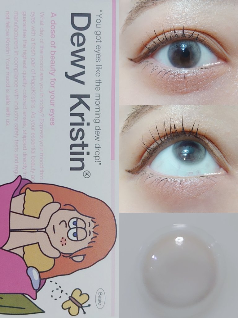 デューイクリスティン グレー/Hapa kristin/カラーコンタクトレンズを使ったクチコミ（2枚目）