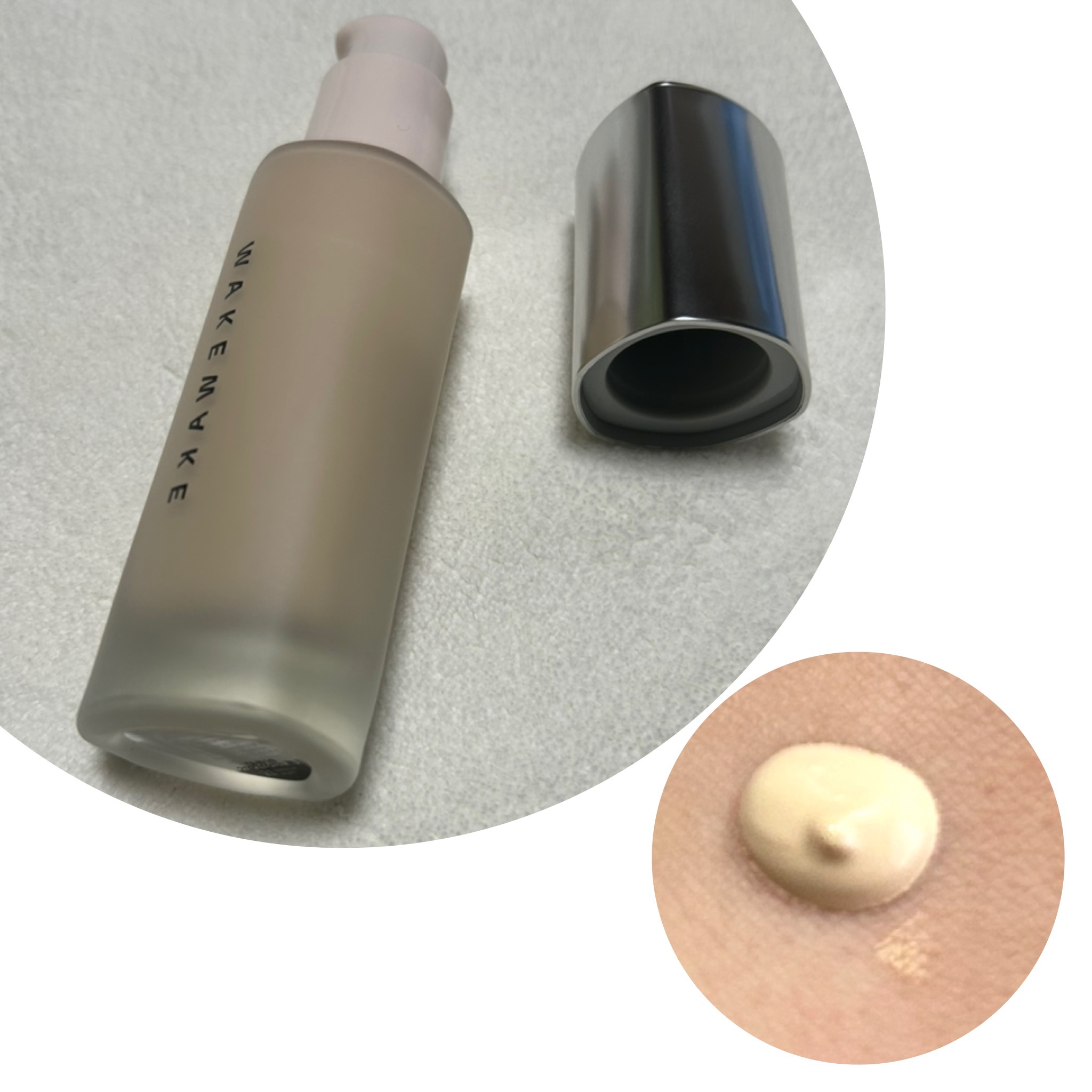 ウォーターベルベットカバーファンデーション/wakemake/リキッドファンデーションを使ったクチコミ（2枚目）