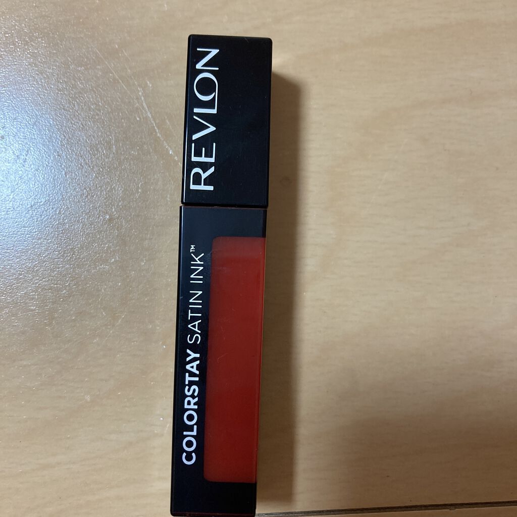 カラーステイ サテン インク 018 ファイアード アップ/REVLON/口紅を使ったクチコミ（1枚目）