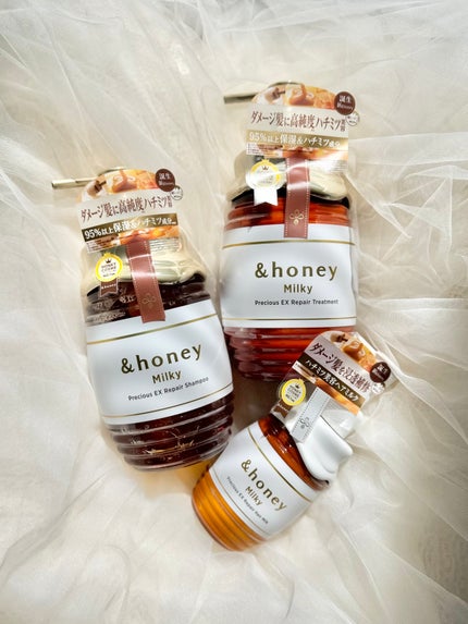 ミルキー プレシャス EX リペア シャンプー1.0 / ヘアトリートメント2.0/&honey/市販シャンプーを使ったクチコミ(5枚目)
