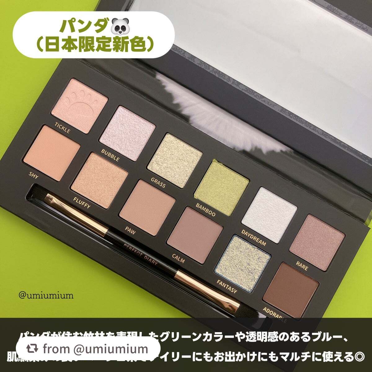 エクスプローラ12色 動物アイシャドウパレット/PERFECT DIARY/アイシャドウパレットを使ったクチコミ(3枚目)