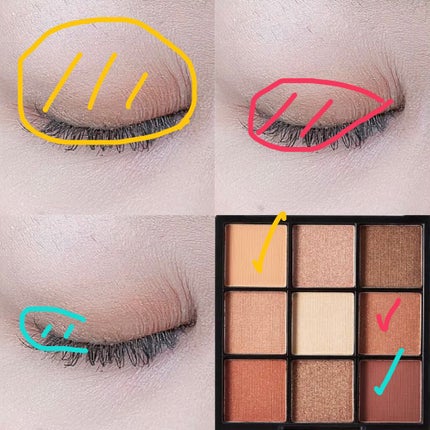 UR GLAM BLOOMING EYE COLOR PALETTE/U R GLAM/アイシャドウパレットを使ったクチコミ(2枚目)