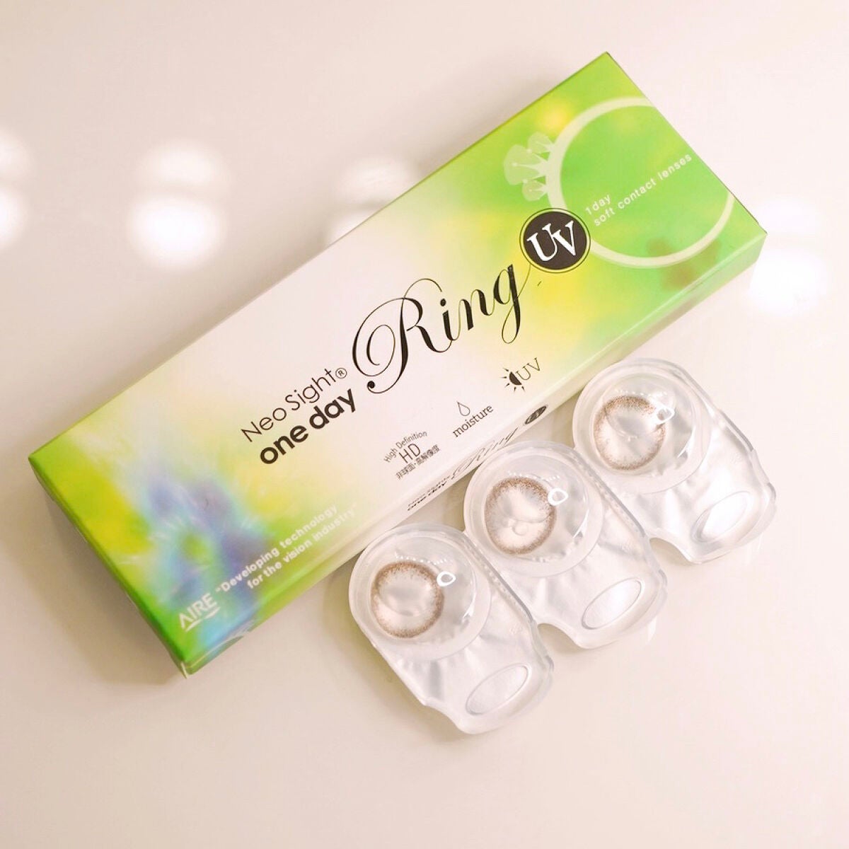 ネオサイトワンデー リングUV/Aire/ワンデー(1DAY)カラコンを使ったクチコミ(3枚目)