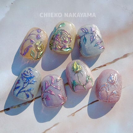 なかやまちえこ on LIPS 「あきのねいる🍁⠀⠀#nail#nails#nailart#ネイ..」(6枚目)