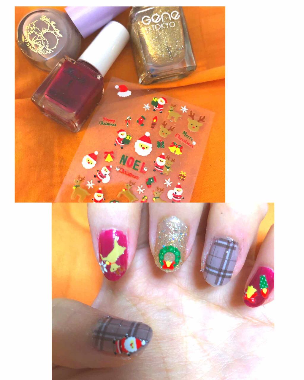 #セルフネイル,#クリスマスネイル,#冬ネイル,#100円ネイル,#ネイル,#チェックネイル,#プチプラネイルのネイルデザイン