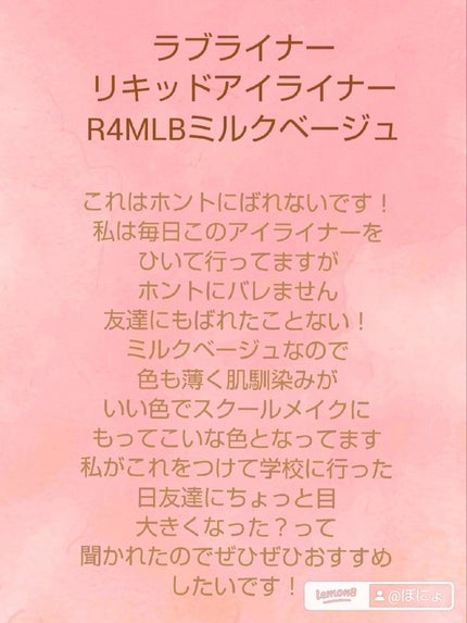 リキッドアイライナーR4/ラブ・ライナー/リキッドアイライナーを使ったクチコミ(3枚目)