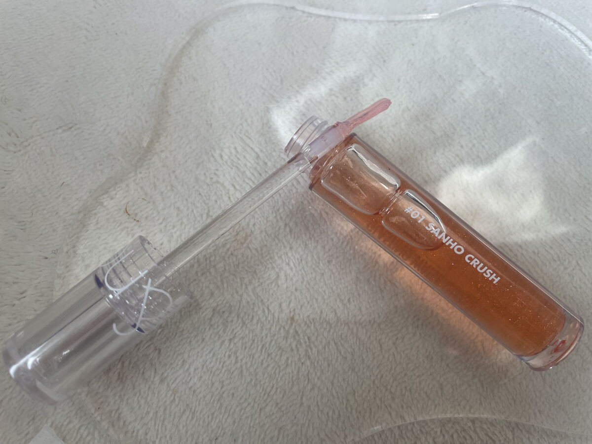 グラスティングウォーターグロス/rom&nd/リップグロスを使ったクチコミ（3枚目）