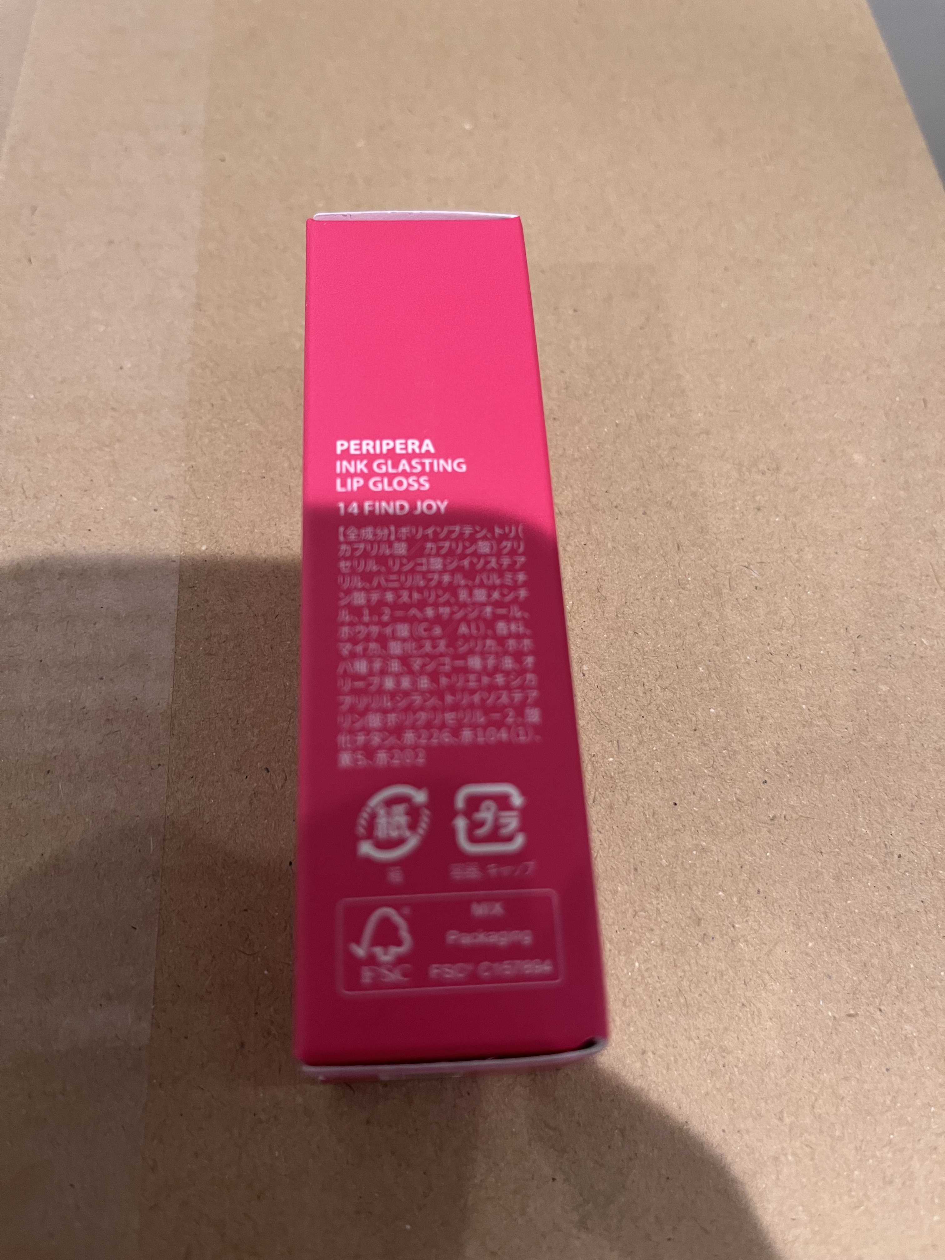 インク グラスティング リップ グロス 14 ファインド ジョイ(FIND JOY)/PERIPERA/リップグロスを使ったクチコミ（1枚目）