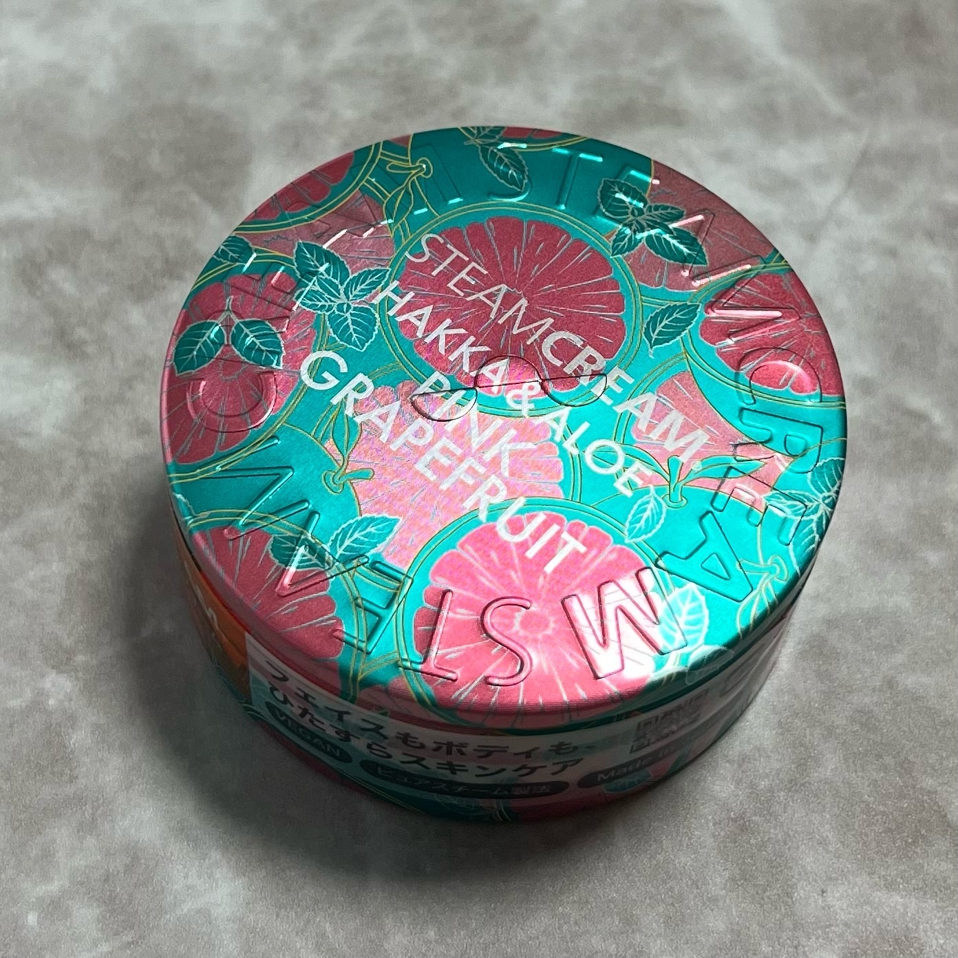 スチームクリーム ハッカ＆アロエ ピンクグレープフルーツ/STEAMCREAM/フェイスクリームを使ったクチコミ（2枚目）