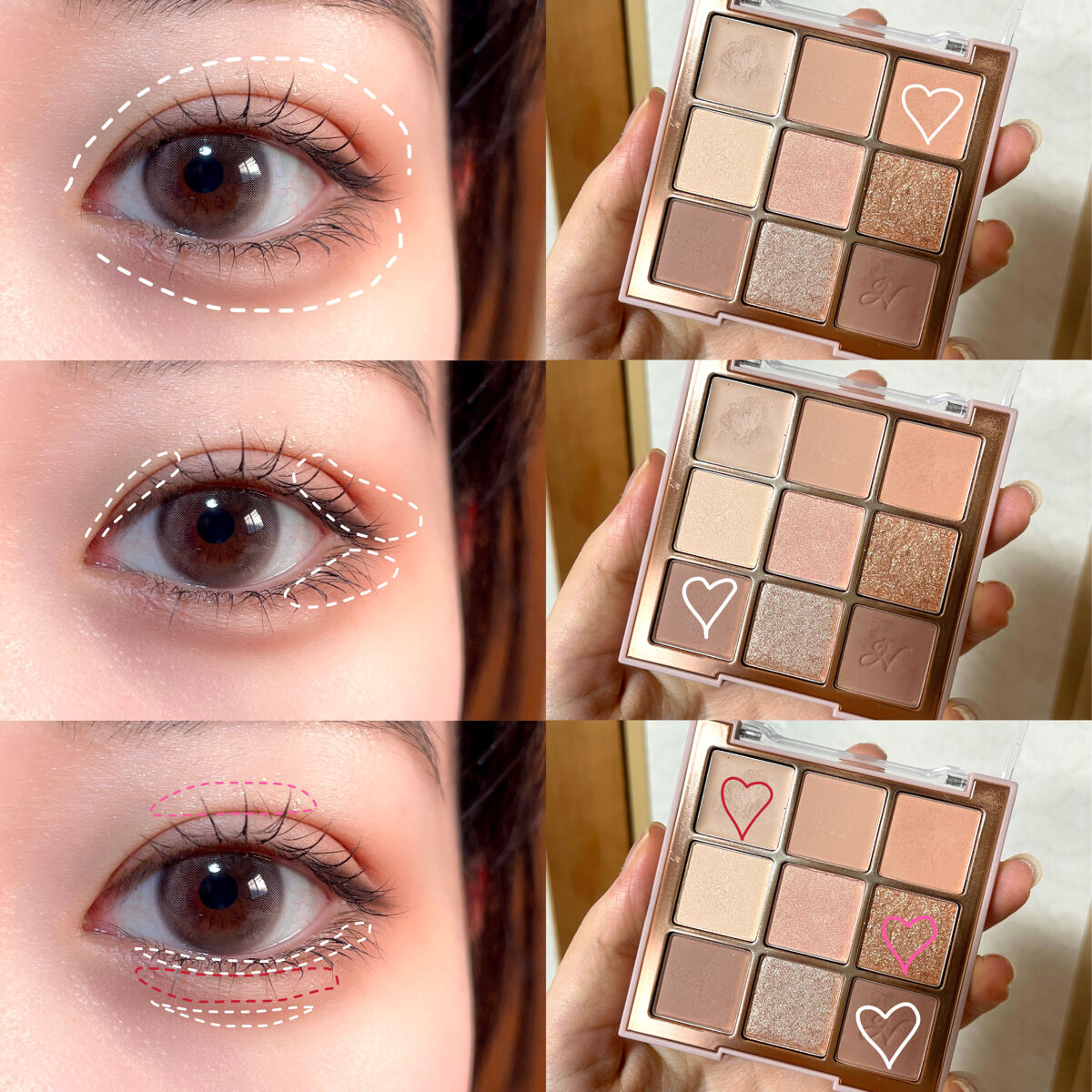 マルチアンダーアイパレット 01 アフターヌーンティー/hina cosmetics/アイシャドウパレットを使ったクチコミ（2枚目）