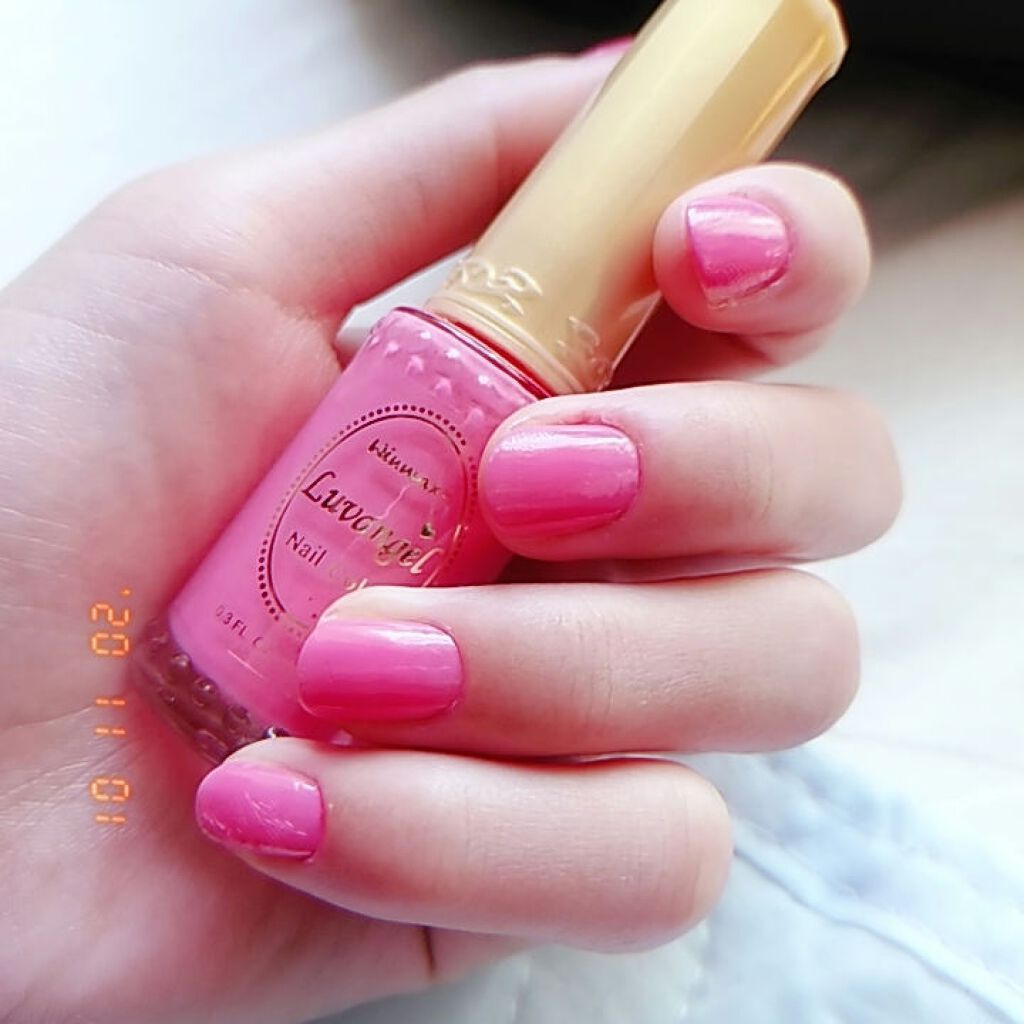 ウィンマックス ラブエンゼルネイルカラー/DAISO/マニキュアを使ったクチコミ（2枚目）