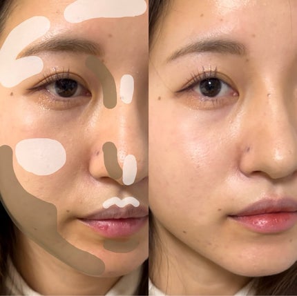 ハイライトシェーディングパレット/TIMAGE/パウダーハイライトを使ったクチコミ(2枚目)