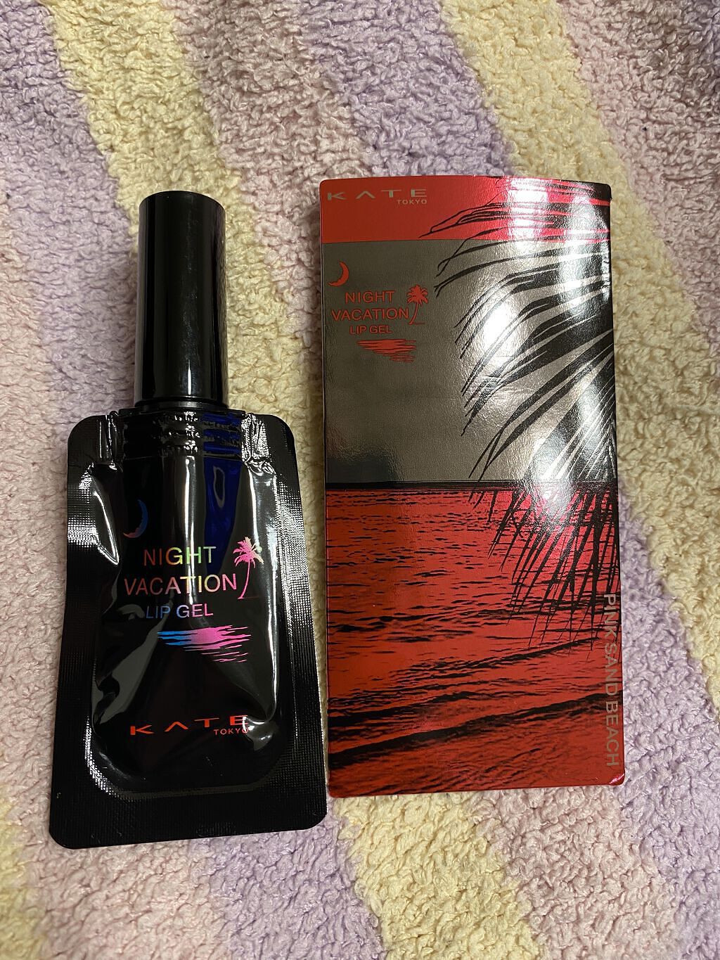 ナイトバカンスリップジェル/KATE/口紅を使ったクチコミ（1枚目）